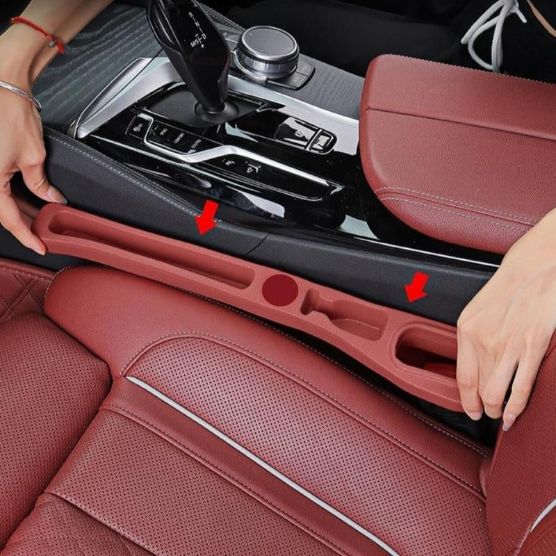 Car Seat Side Filler, PU Leather Car Seat Side Storage Strip, Phone Key Ticket Holder, Car Interior Accessories for Stowing & Tidying