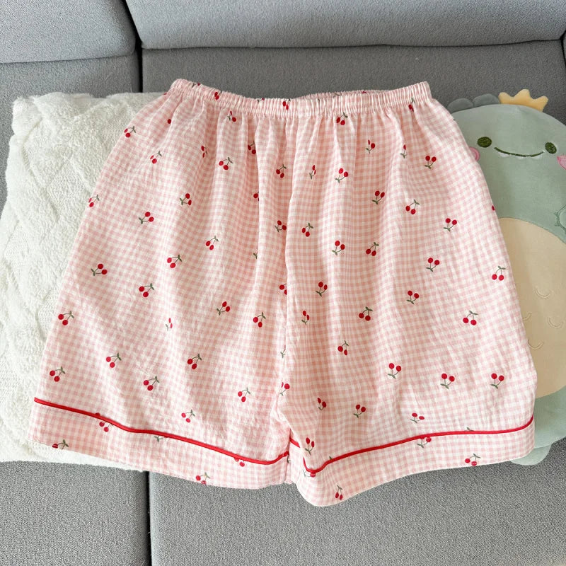 Summer Women'S Printed Pajama Set V-Neck Top and Shorts 2-Piece Set, Casual and Comfortable Home Set, Can Be Worn Externally
