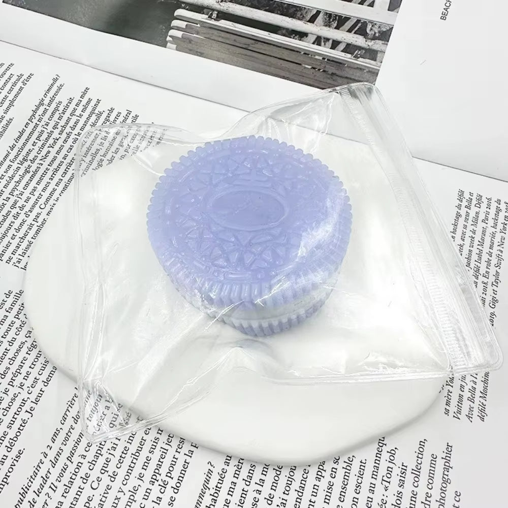 Soft Taba Squishy Handmade Cookies Stress Relief Toy Sensory Fidget Toys for Kids Adults Anxiety Relaxation Squeeze Holiday Gift