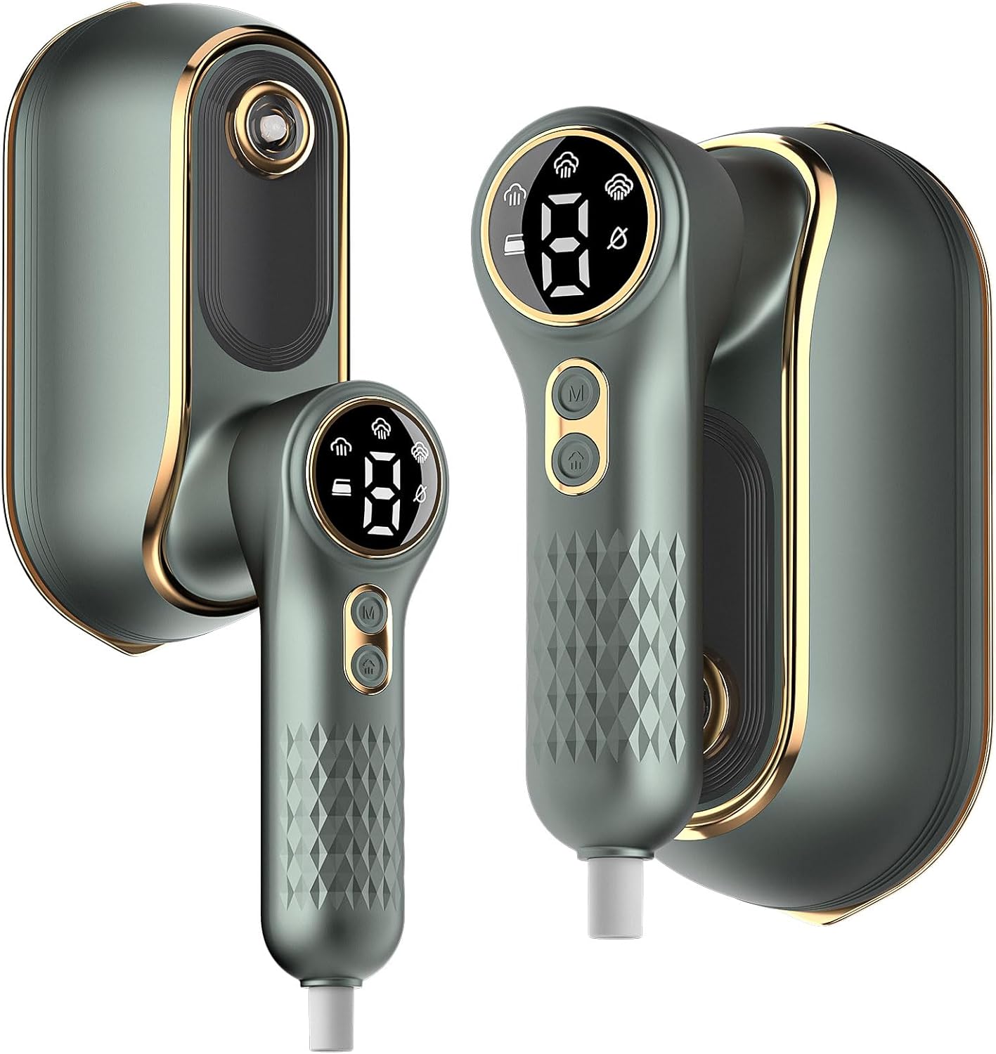 Portable Travel Steamer, 1200W Handheld Fabric Steamer for Clothes, 4Modes with LCD Display, Powerful Wrinkle Remover for Home & Travel, 150Ml Water Tank, 10S Fast Heat-Up, 180°Swivel Handle, Sky Blue