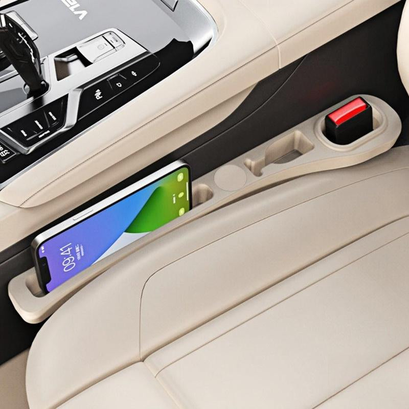 Car Seat Side Filler, PU Leather Car Seat Side Storage Strip, Phone Key Ticket Holder, Car Interior Accessories for Stowing & Tidying
