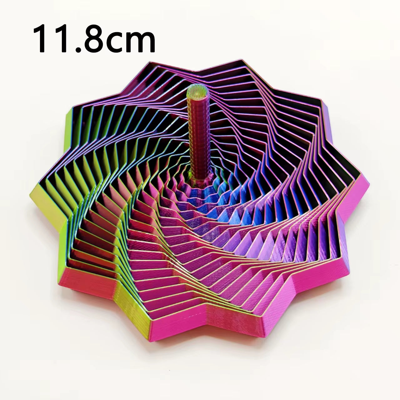 3D Printing Expanded Sensory Fidget Star Model Visual Illusion Hexagon Whirling Spiral Ornaments Stress Relief Board Game