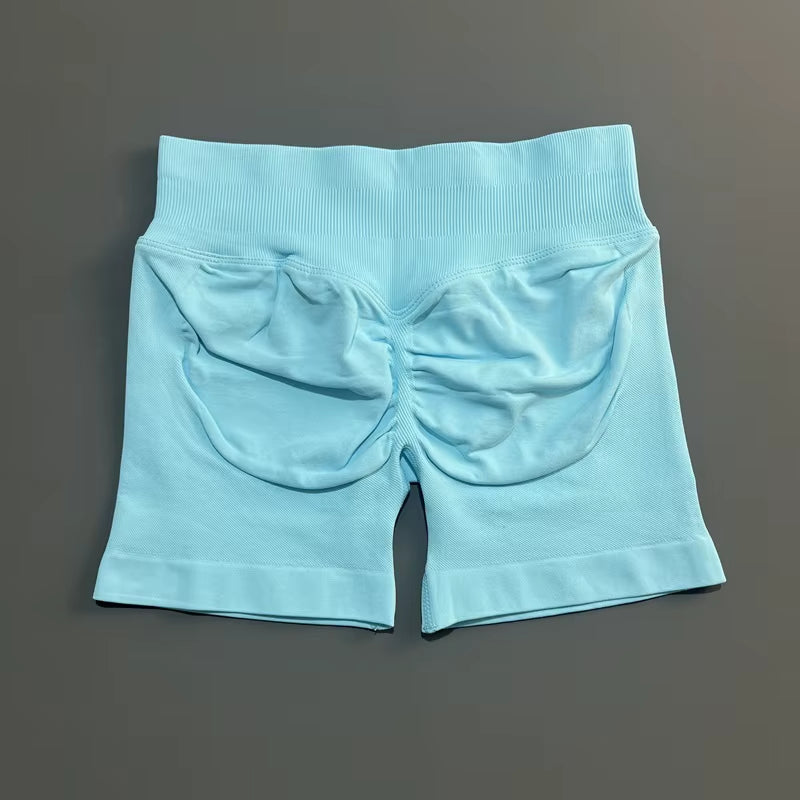 Shorts 4.5" Women Fitness Sports Biker Shorts Low Waist Gym Short Workout Scrunch Butt Yoga Seamless Leggings