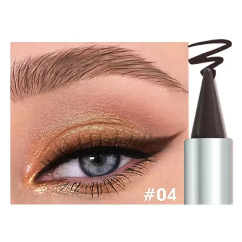 Matte Tapered Velvet Eyeliner Stick Brown Purple Easy to Wear Waterproof Eye Liner Gel Matte Quick Drying Eyeshadow Eyeliner Pen