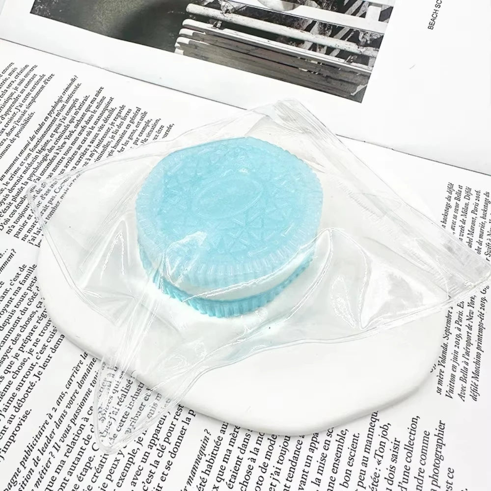 Soft Taba Squishy Handmade Cookies Stress Relief Toy Sensory Fidget Toys for Kids Adults Anxiety Relaxation Squeeze Holiday Gift