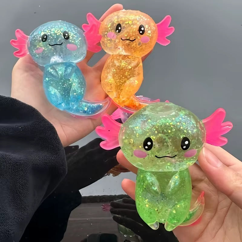 Colorful Salamander Maltose Fidgets Toys Squishy Malt Sugar Filled Stretchy Axolotl Fun Squeeze Birthday Supplies Party Favors