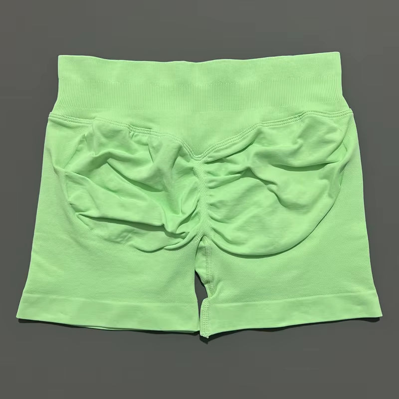 Shorts 4.5" Women Fitness Sports Biker Shorts Low Waist Gym Short Workout Scrunch Butt Yoga Seamless Leggings
