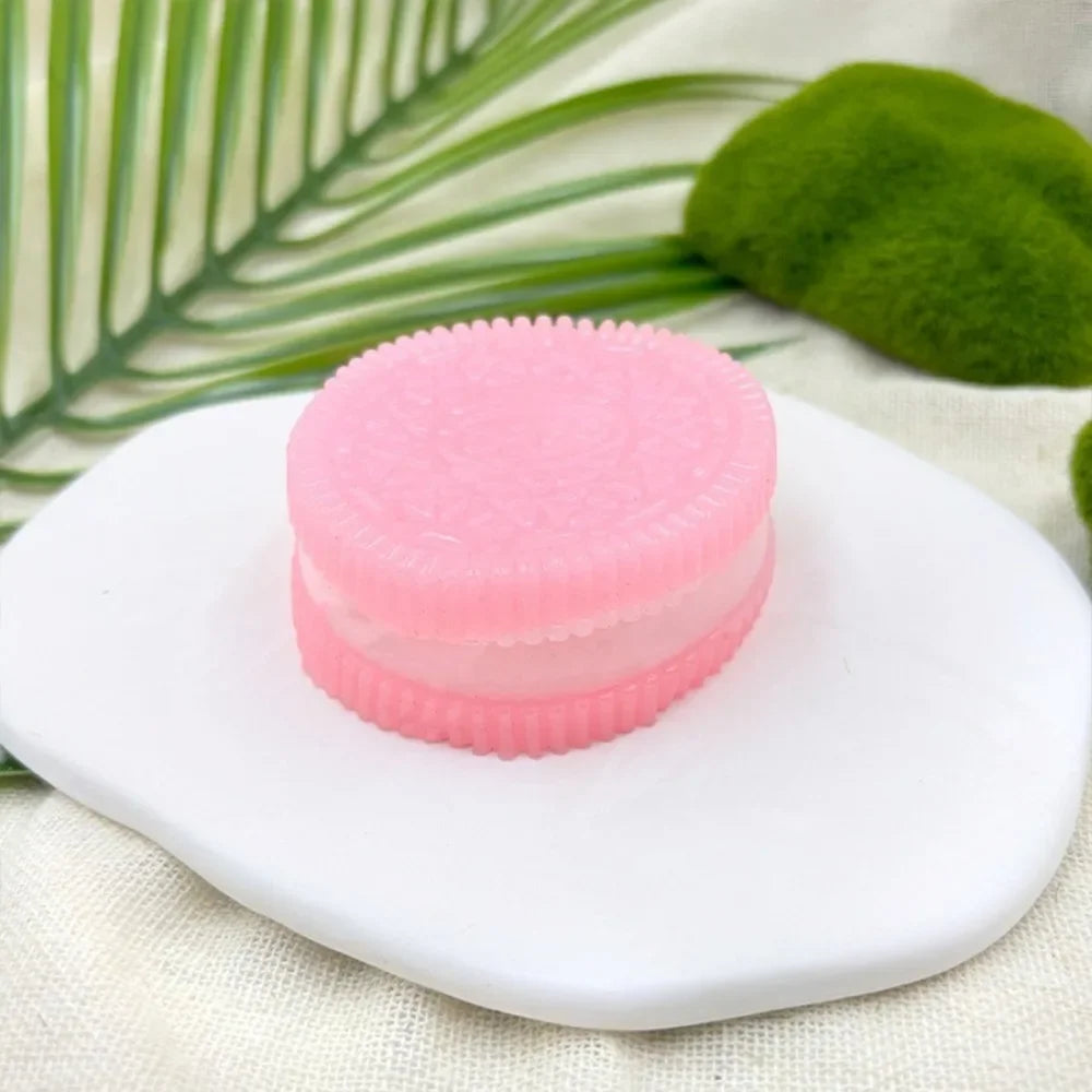 Soft Taba Squishy Handmade Cookies Stress Relief Toy Sensory Fidget Toys for Kids Adults Anxiety Relaxation Squeeze Holiday Gift
