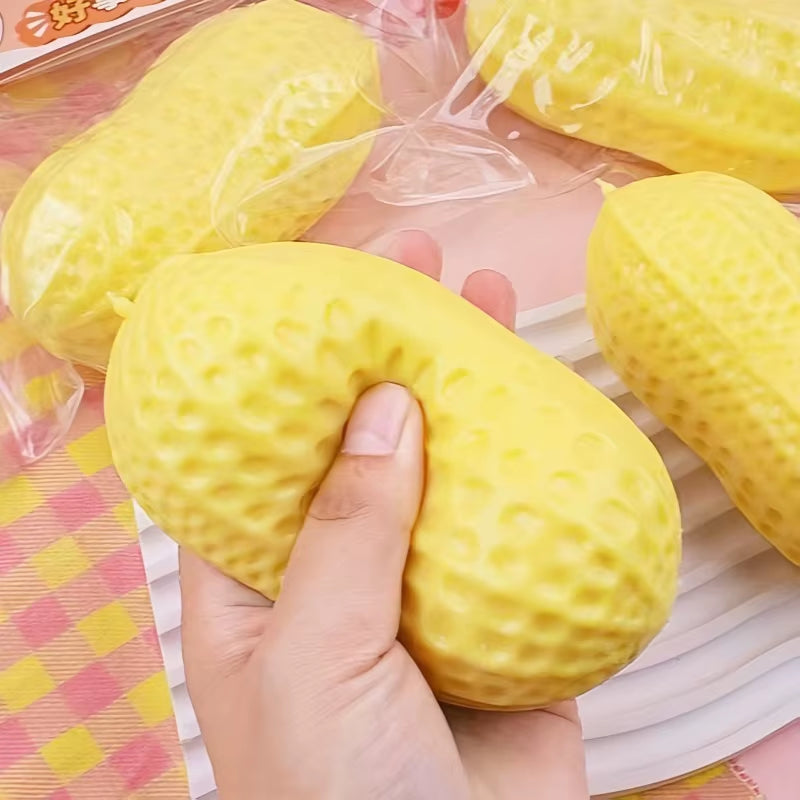 Squishy Peanut Fidget Toy Buttery-Soft Feel Simulated Peanuts Squeeze Toy ASMR Sensory Slow Rebound anti Stress Gift for Friends