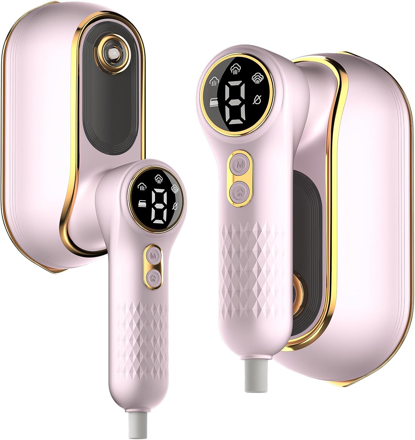 Portable Travel Steamer, 1200W Handheld Fabric Steamer for Clothes, 4Modes with LCD Display, Powerful Wrinkle Remover for Home & Travel, 150Ml Water Tank, 10S Fast Heat-Up, 180°Swivel Handle, Sky Blue