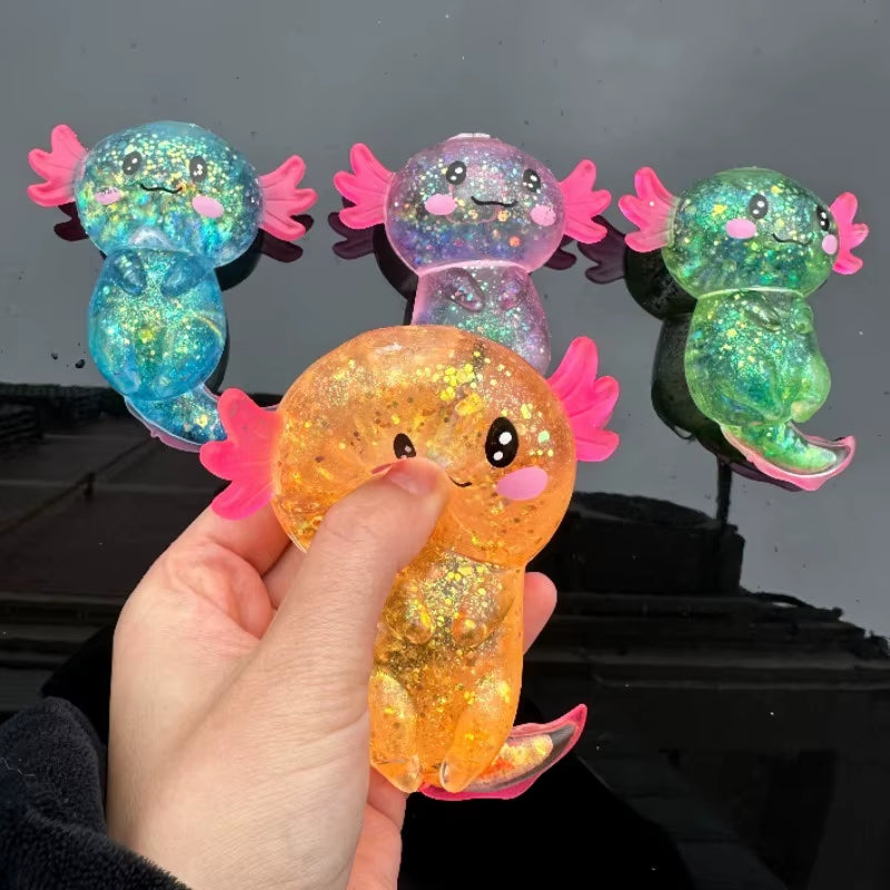 Colorful Salamander Maltose Fidgets Toys Squishy Malt Sugar Filled Stretchy Axolotl Fun Squeeze Birthday Supplies Party Favors