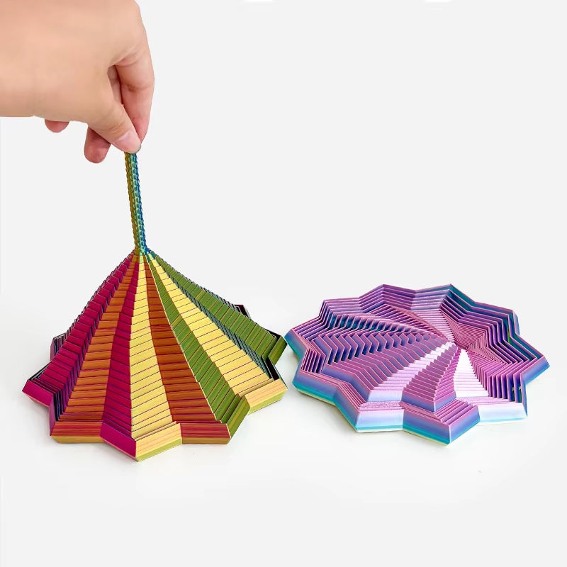 3D Printing Expanded Sensory Fidget Star Model Visual Illusion Hexagon Whirling Spiral Ornaments Stress Relief Board Game