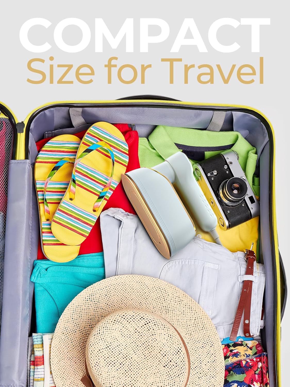 Portable Travel Steamer, 1200W Handheld Fabric Steamer for Clothes, 4Modes with LCD Display, Powerful Wrinkle Remover for Home & Travel, 150Ml Water Tank, 10S Fast Heat-Up, 180°Swivel Handle, Sky Blue