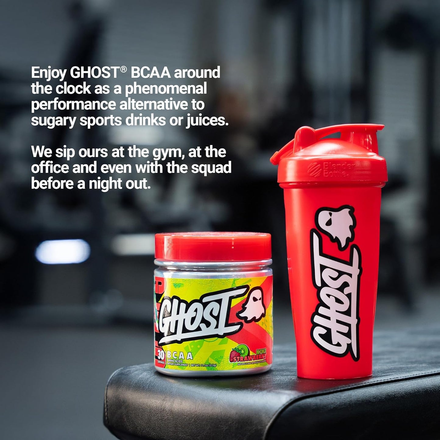 BCAA Powder Amino Acids Supplement, Kiwi Strawberry - 30 Servings - Sugar-Free Intra, Post & Pre Workout Amino Powder & Recovery Drink, 7G BCAA