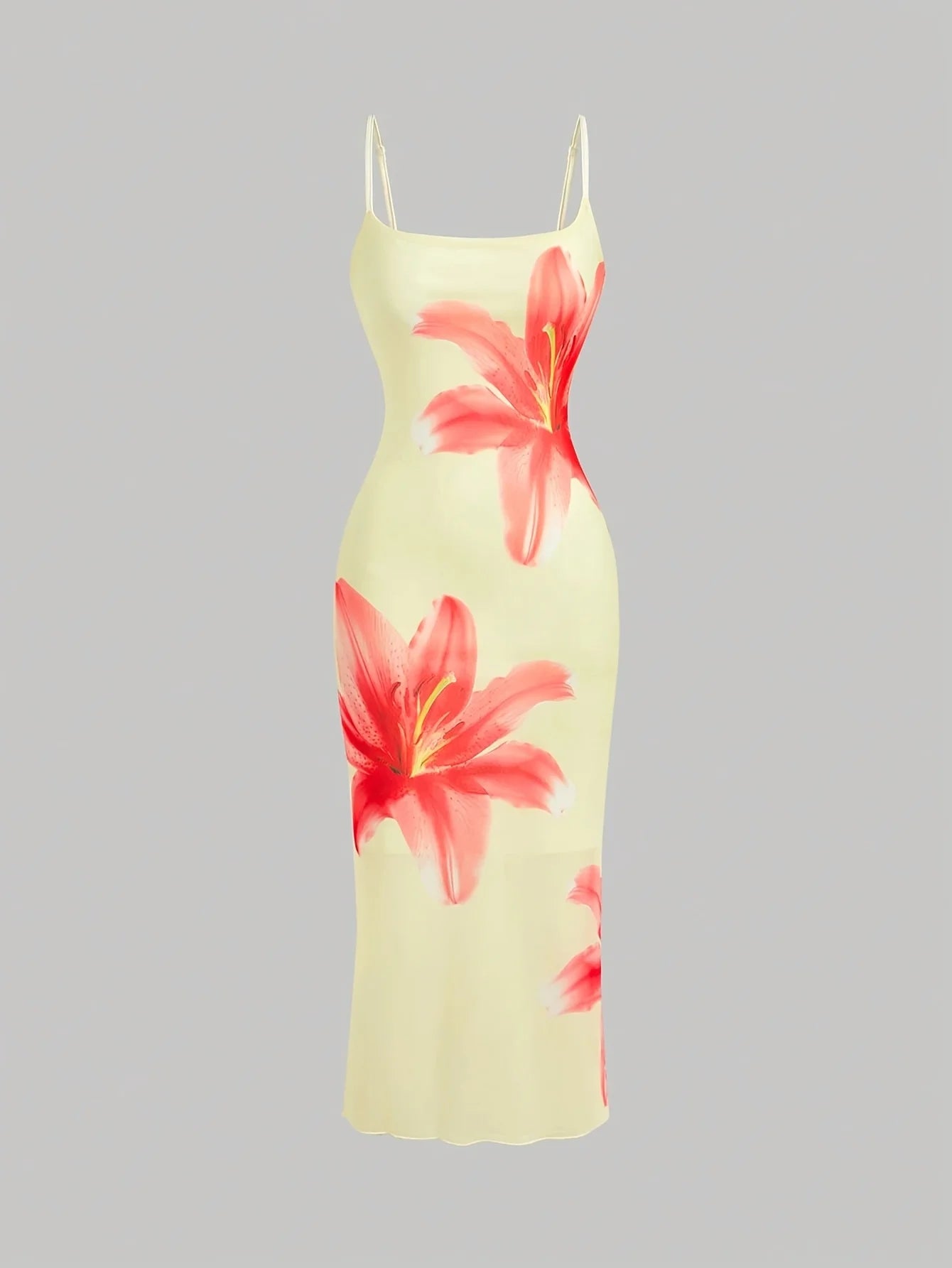 Elegant Floral Print Sundress, Resort-Style Dress