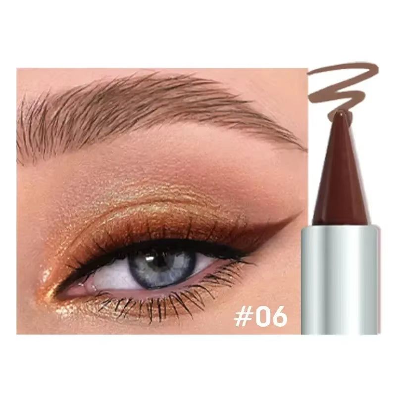 Matte Tapered Velvet Eyeliner Stick Brown Purple Easy to Wear Waterproof Eye Liner Gel Matte Quick Drying Eyeshadow Eyeliner Pen