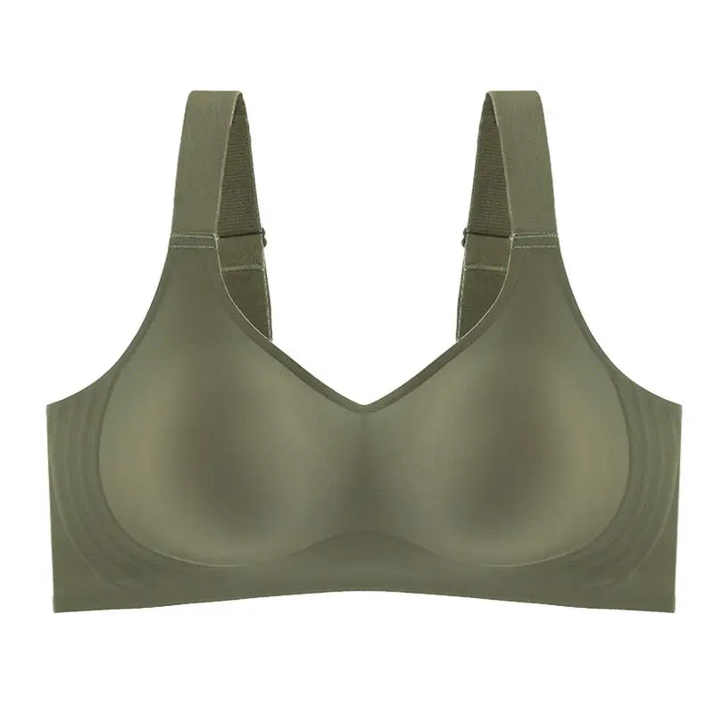 Beautiful Back Large Size Soft Support Push-Up Bra for Women, Seamless One-Piece, Wire-Free, Adjustable Sports Thin Bra
