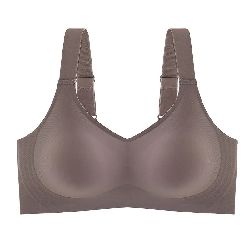 Beautiful Back Large Size Soft Support Push-Up Bra for Women, Seamless One-Piece, Wire-Free, Adjustable Sports Thin Bra