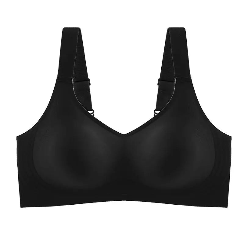 Beautiful Back Large Size Soft Support Push-Up Bra for Women, Seamless One-Piece, Wire-Free, Adjustable Sports Thin Bra