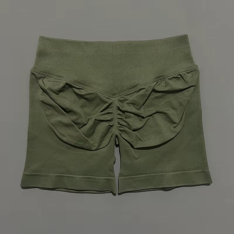 Shorts 4.5" Women Fitness Sports Biker Shorts Low Waist Gym Short Workout Scrunch Butt Yoga Seamless Leggings