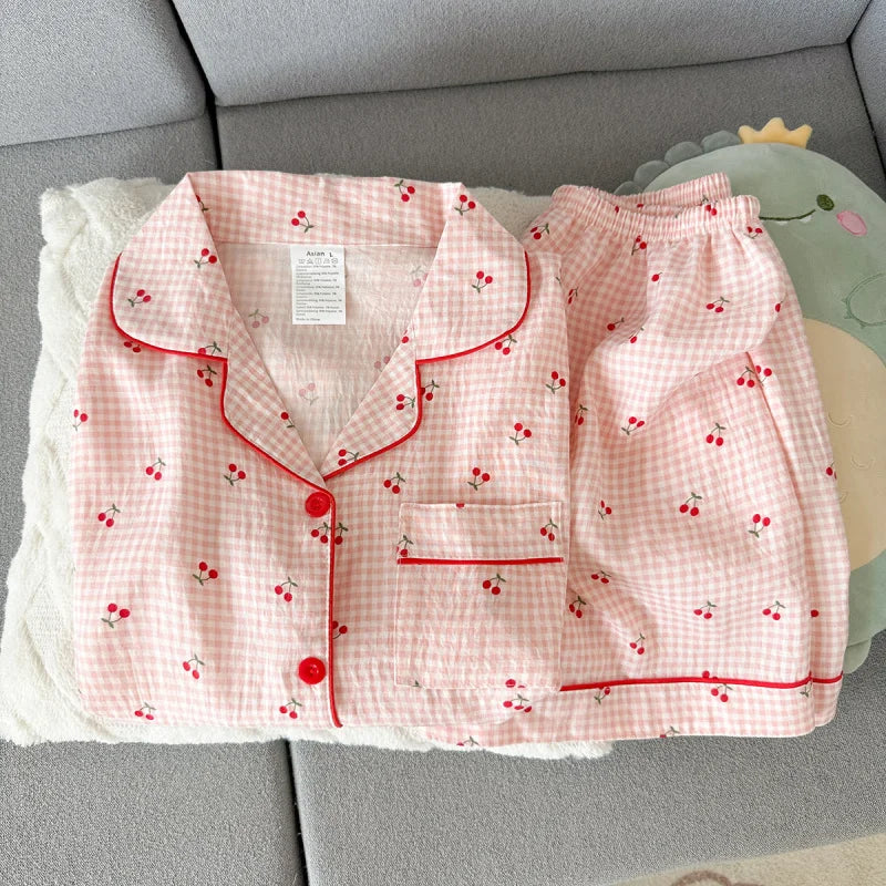 Summer Women'S Printed Pajama Set V-Neck Top and Shorts 2-Piece Set, Casual and Comfortable Home Set, Can Be Worn Externally