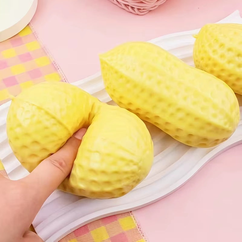 Squishy Peanut Fidget Toy Buttery-Soft Feel Simulated Peanuts Squeeze Toy ASMR Sensory Slow Rebound anti Stress Gift for Friends