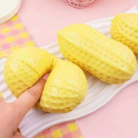 Squishy Peanut Fidget Toy Buttery-Soft Feel Simulated Peanuts Squeeze Toy ASMR Sensory Slow Rebound anti Stress Gift for Friends