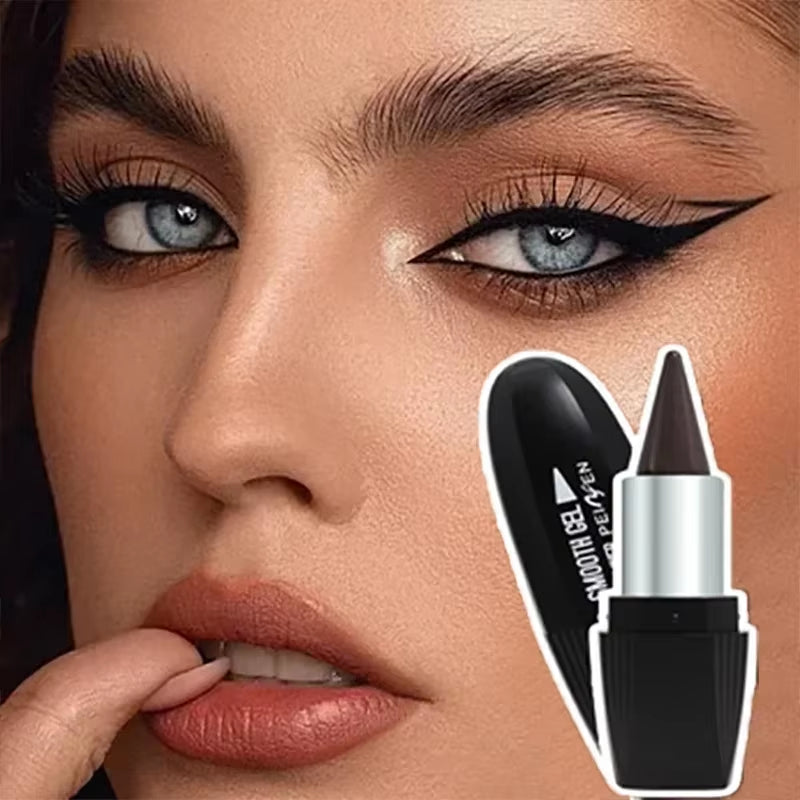 Matte Tapered Velvet Eyeliner Stick Brown Purple Easy to Wear Waterproof Eye Liner Gel Matte Quick Drying Eyeshadow Eyeliner Pen