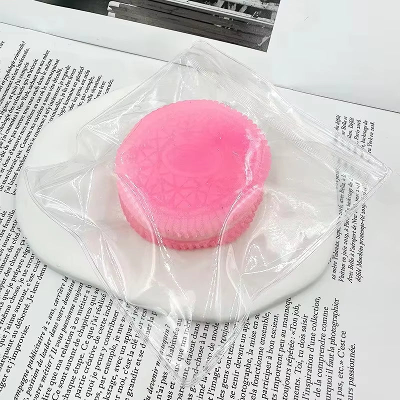 Soft Taba Squishy Handmade Cookies Stress Relief Toy Sensory Fidget Toys for Kids Adults Anxiety Relaxation Squeeze Holiday Gift