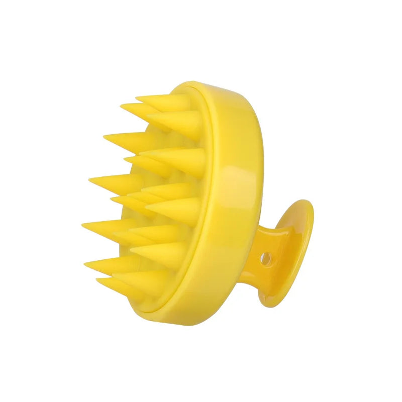 Silicone Shampoo Brush Head Scalp Massage Comb Clean the Scalp Thoroughly Body Massage Brush Bath Brush Salon Hairdressing Tool