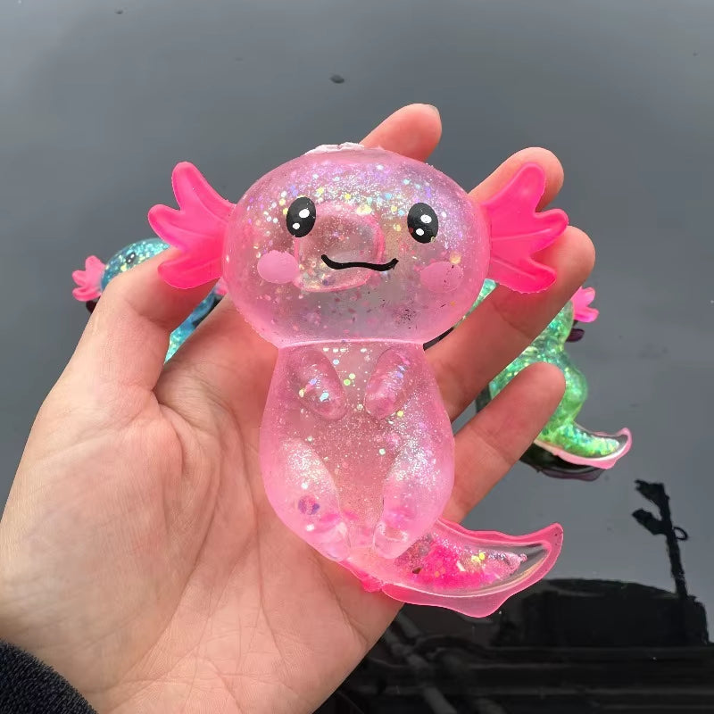 Colorful Salamander Maltose Fidgets Toys Squishy Malt Sugar Filled Stretchy Axolotl Fun Squeeze Birthday Supplies Party Favors