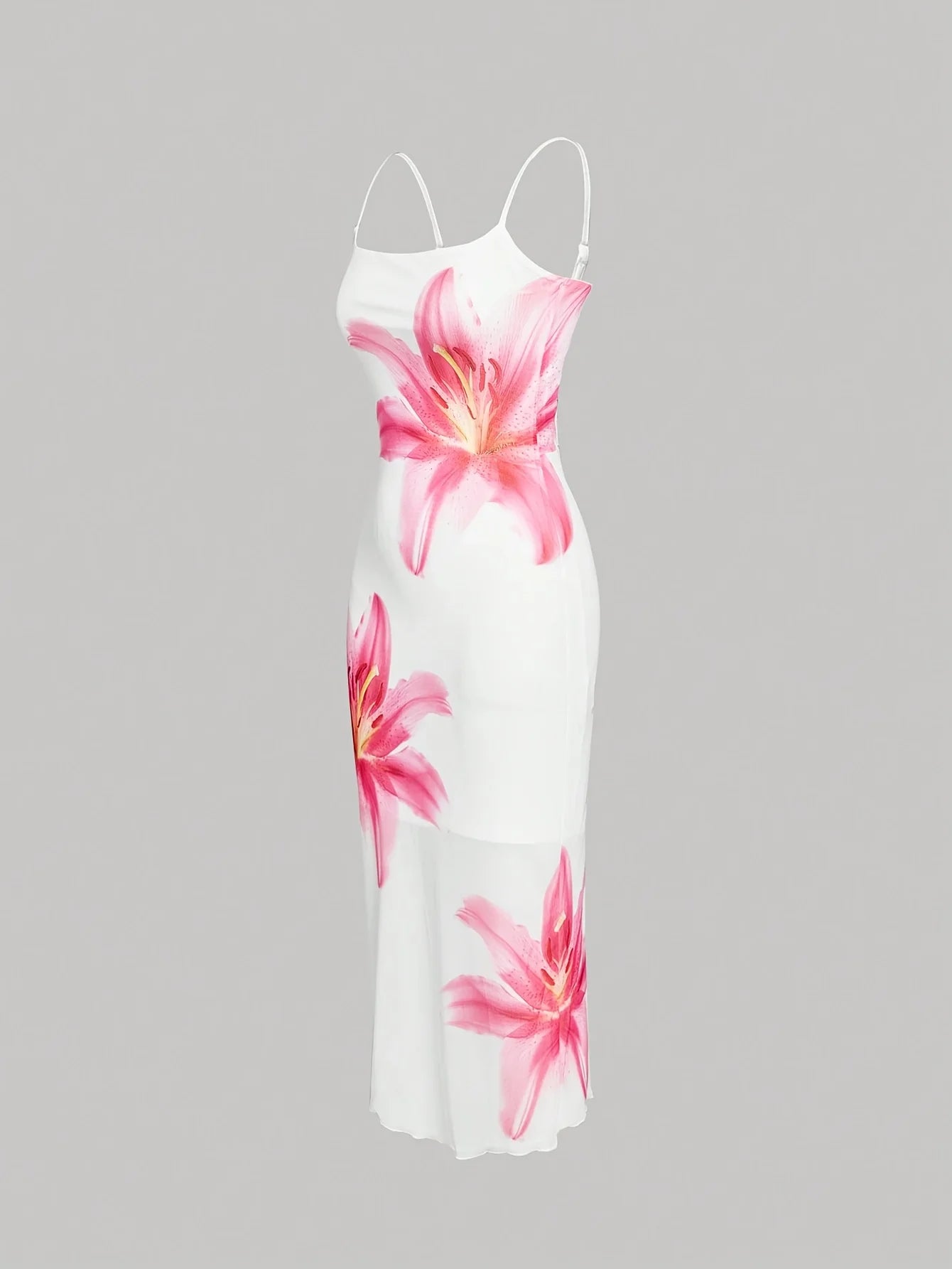 Elegant Floral Print Sundress, Resort-Style Dress